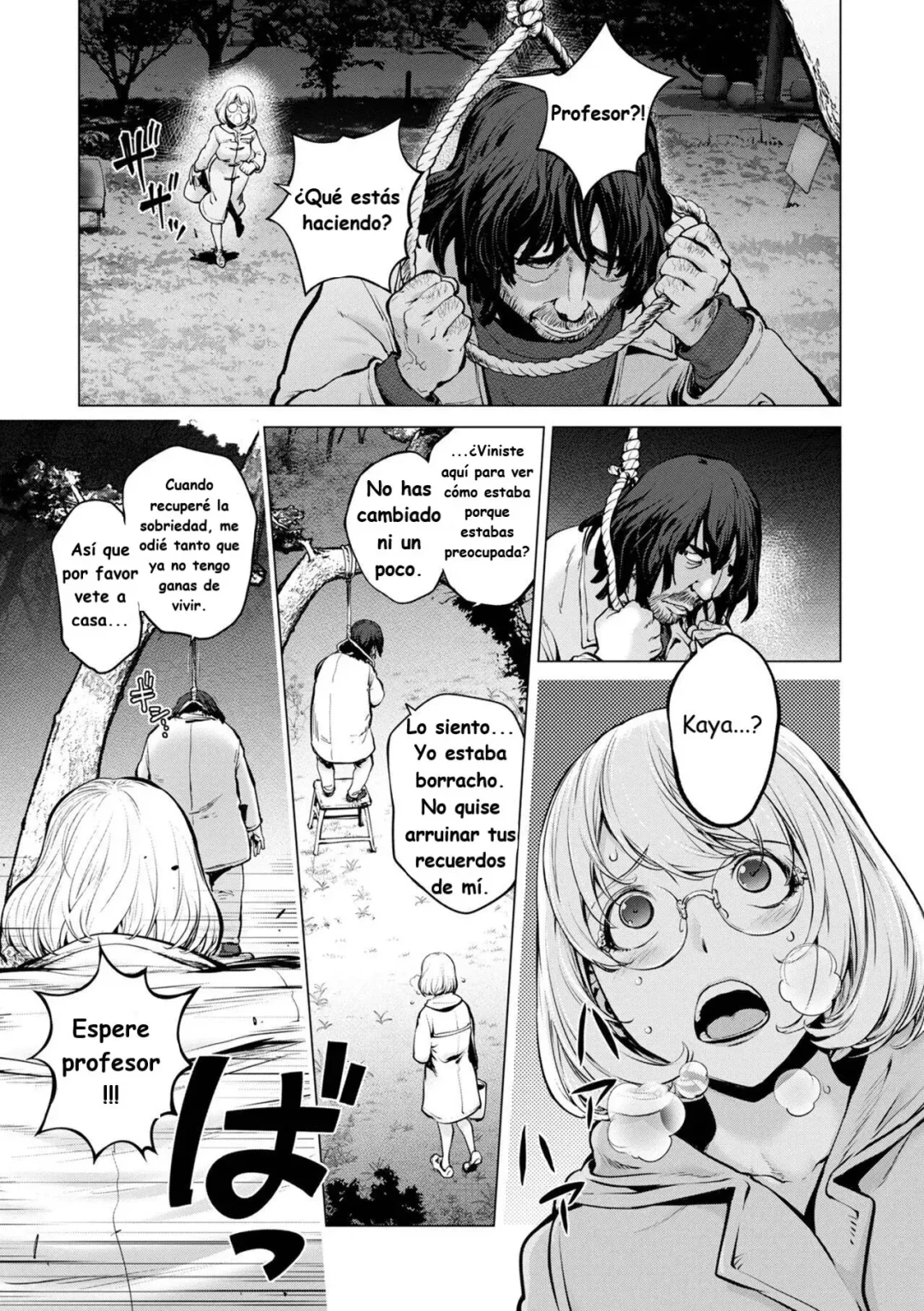 Leer manga hentai del artista Kon-Kit que trata de un profesor acusado de violación, intenta quitarse la vida. Una de sus alumnas le dejará usarla sexualmente para evitar que ese hombre, su antiguo profesor convertido en vagabundo, se quite la vida.