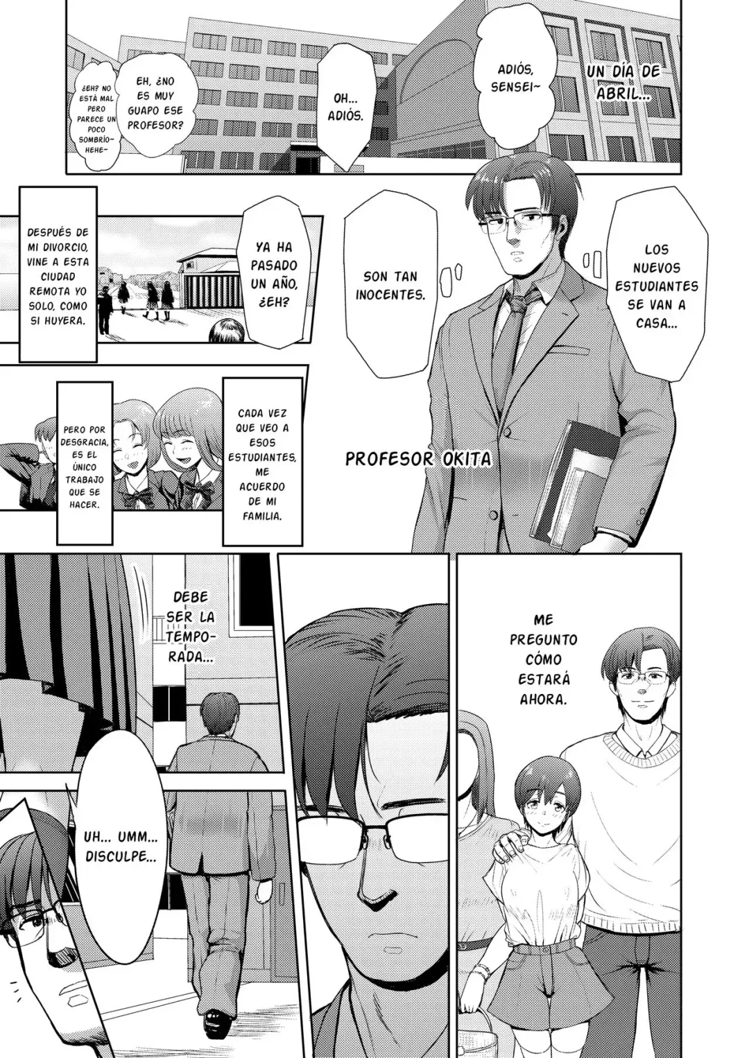 Lee doujinshi incesto del artista Arimura Ario. Una hija que su padre no ve desde hace años, llega a la escuela donde trabaja él. Su objetivo es terminar con la situación sexual que se dio en el pasado y follar con su padre, ahora siendo una mujercita muy caliente.