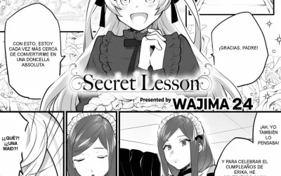 Disfruta manga hentai lésbico del artista Wajima24. Relación sexual yuri entre una jovencita y una maid MILF con grandes pechos. Amor entre mujeres en comic para adultos.